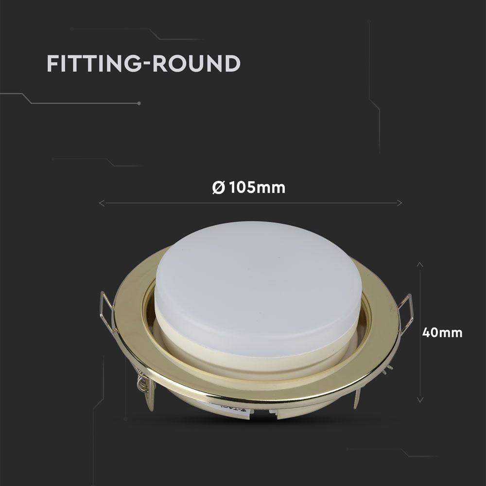 VT-715 GX53 FITTING ROUND -GOLD