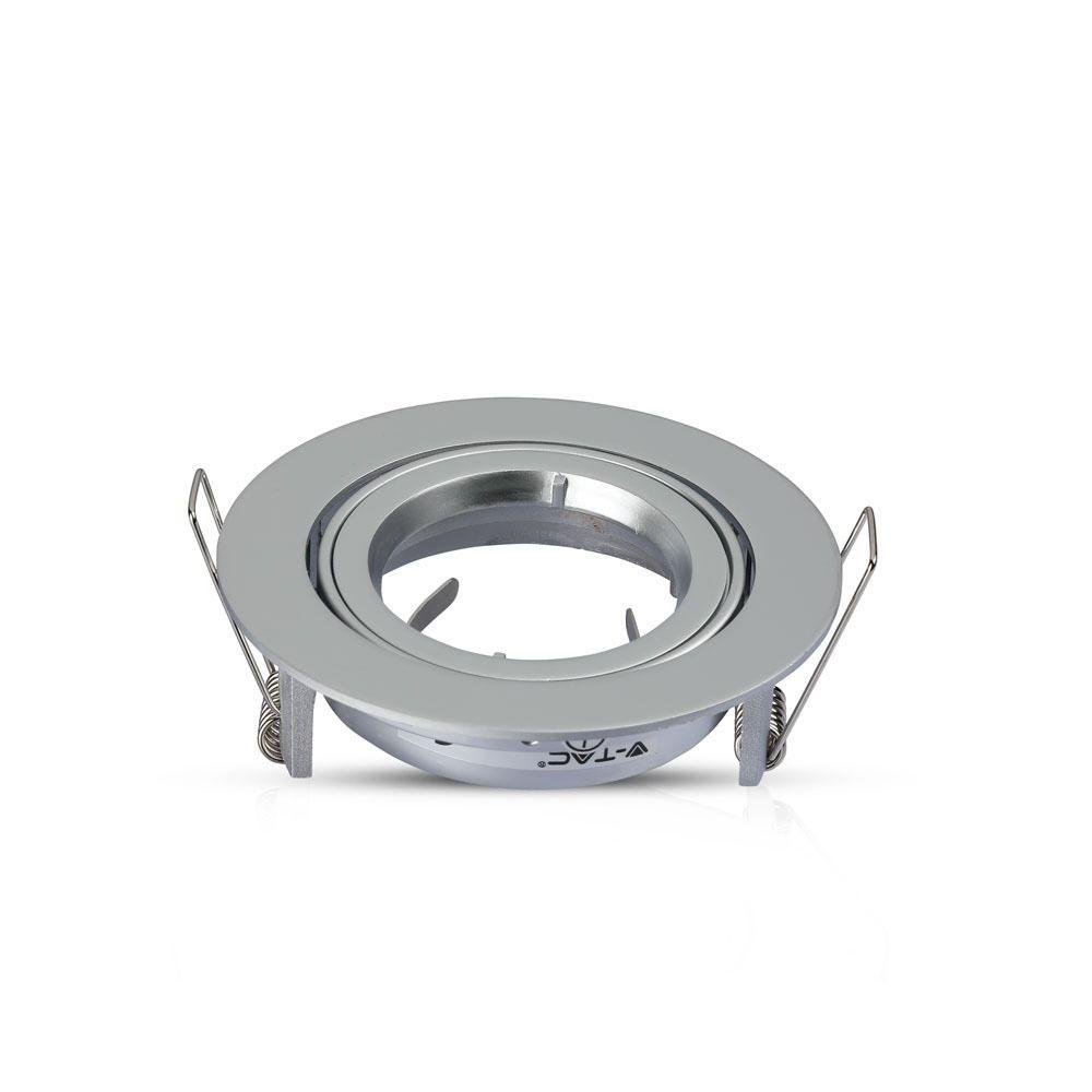 VT-775 GU10 FITTING ROUND-SILVER GREY