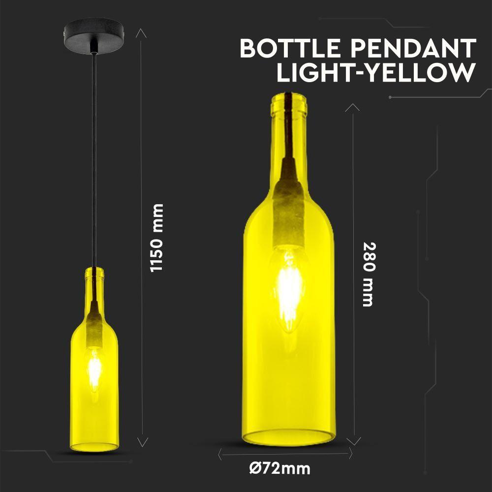 VT-7558 BOTTLE PENDANT LIGHT-E14 HOLDER-YELLOW