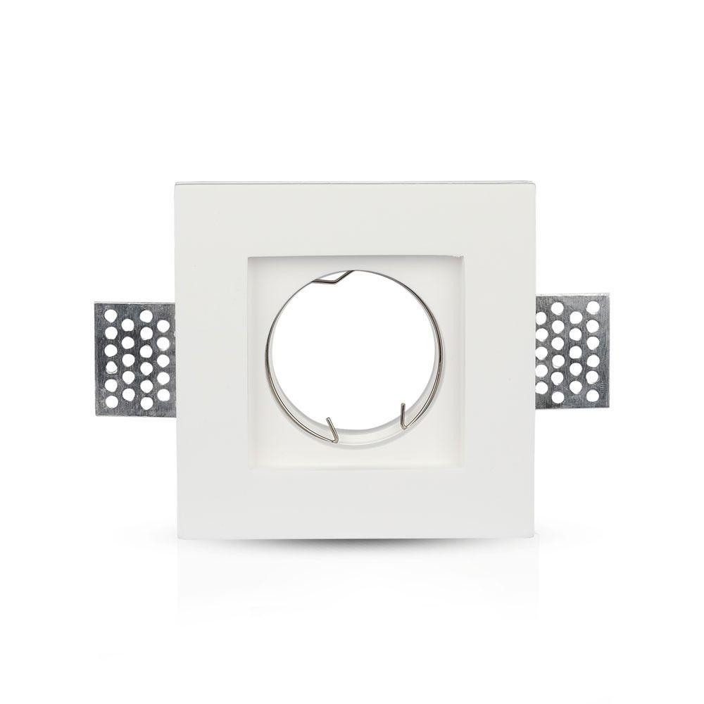 VT-765 GU10 GYPSUM FITTING SQUARE-WHITE