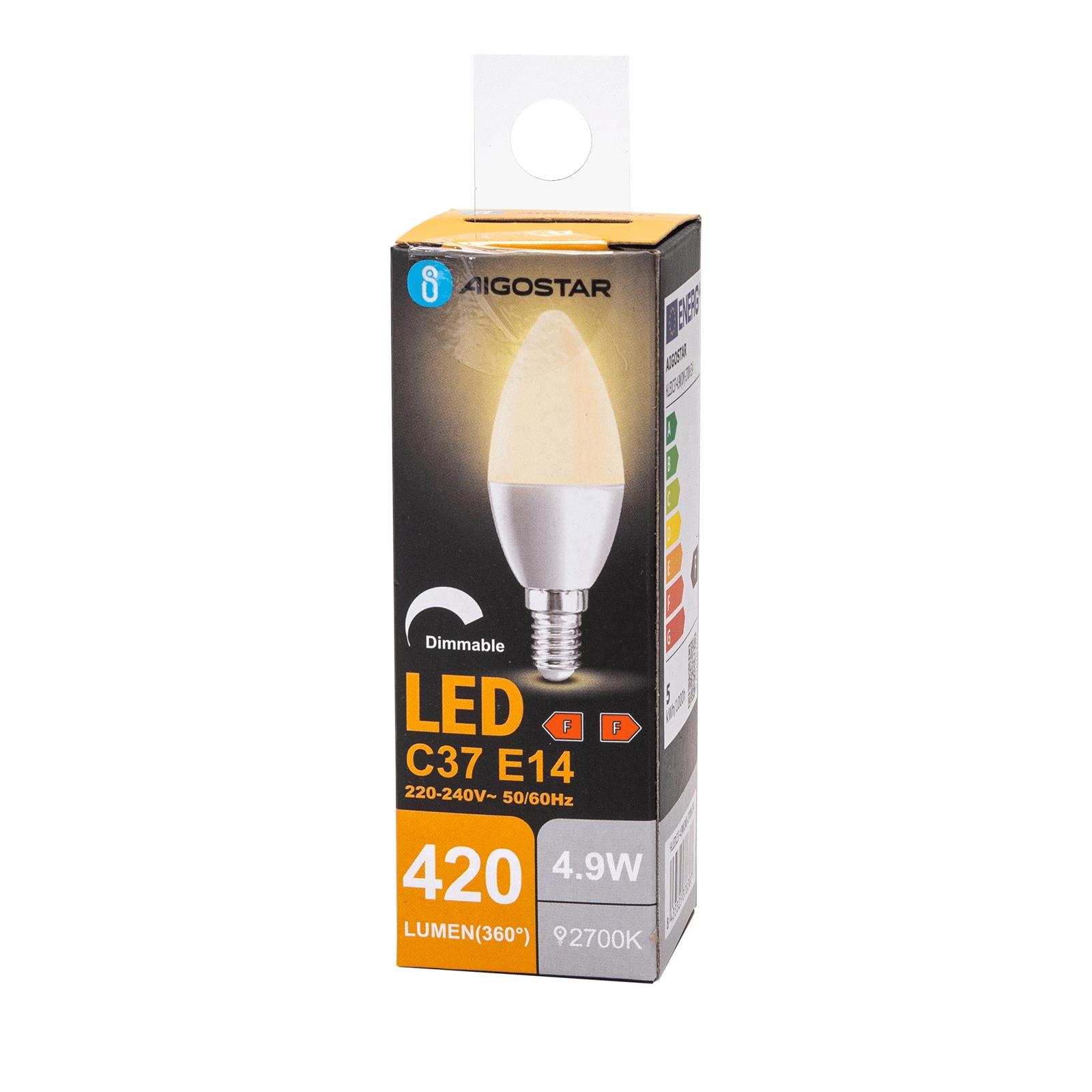 Ściemnialna żarówka LED C37 E14 4,9W 2700K