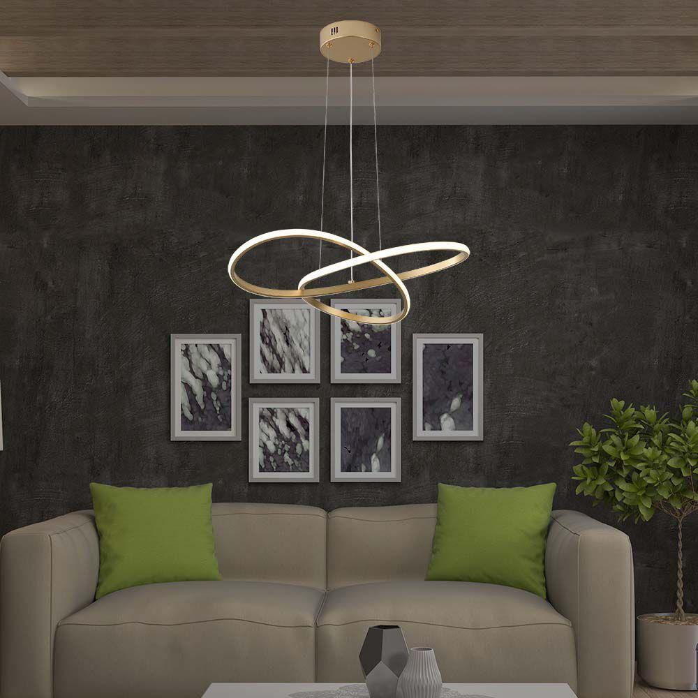 VT-7799 LED HANGING DECORATIVE LAMP D:500 3000K PAINT GOLD BODY