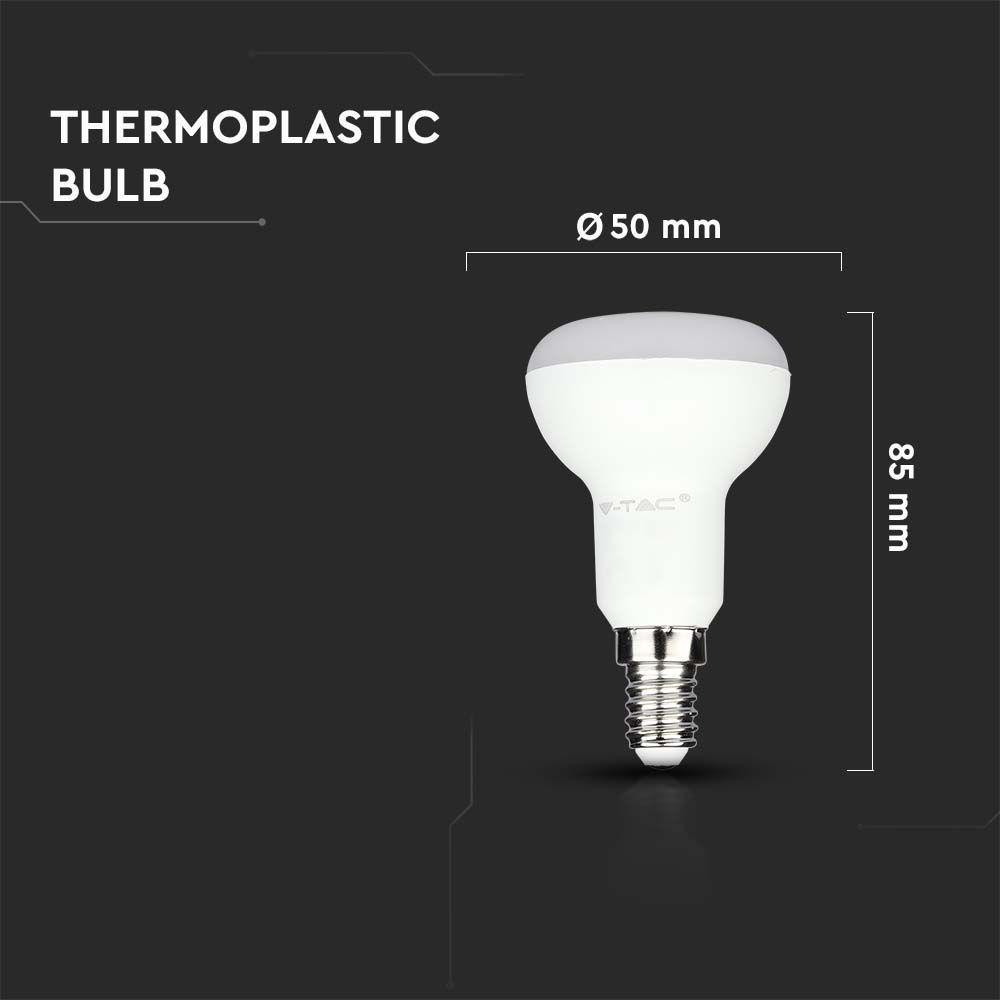 4.8W R50 Żarówka LED, Chip SAMSUNG, Barwa:6400K, Trzonek:E14, VTAC, SKU 21140