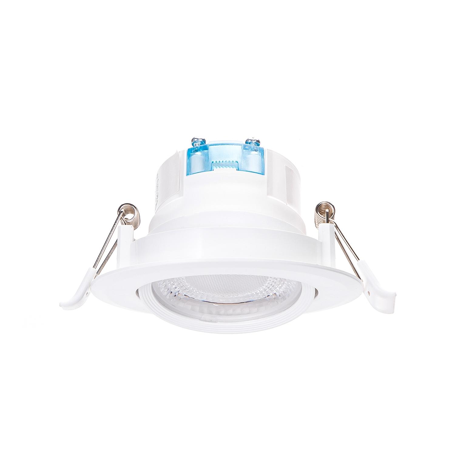 E6 LED  Flush-mounted Round Downlight with Adjustable Angle (3 pcs) 5W Natural Light