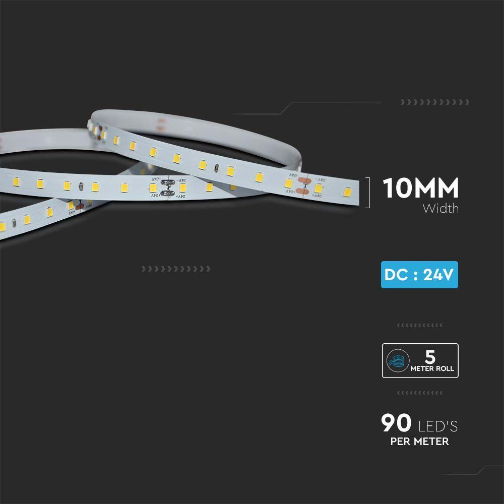 Taśma LED, Barwa:3000K, IP20, Zasilanie: 24V, Skuteczność 200lm/W, VTAC, SKU 2696