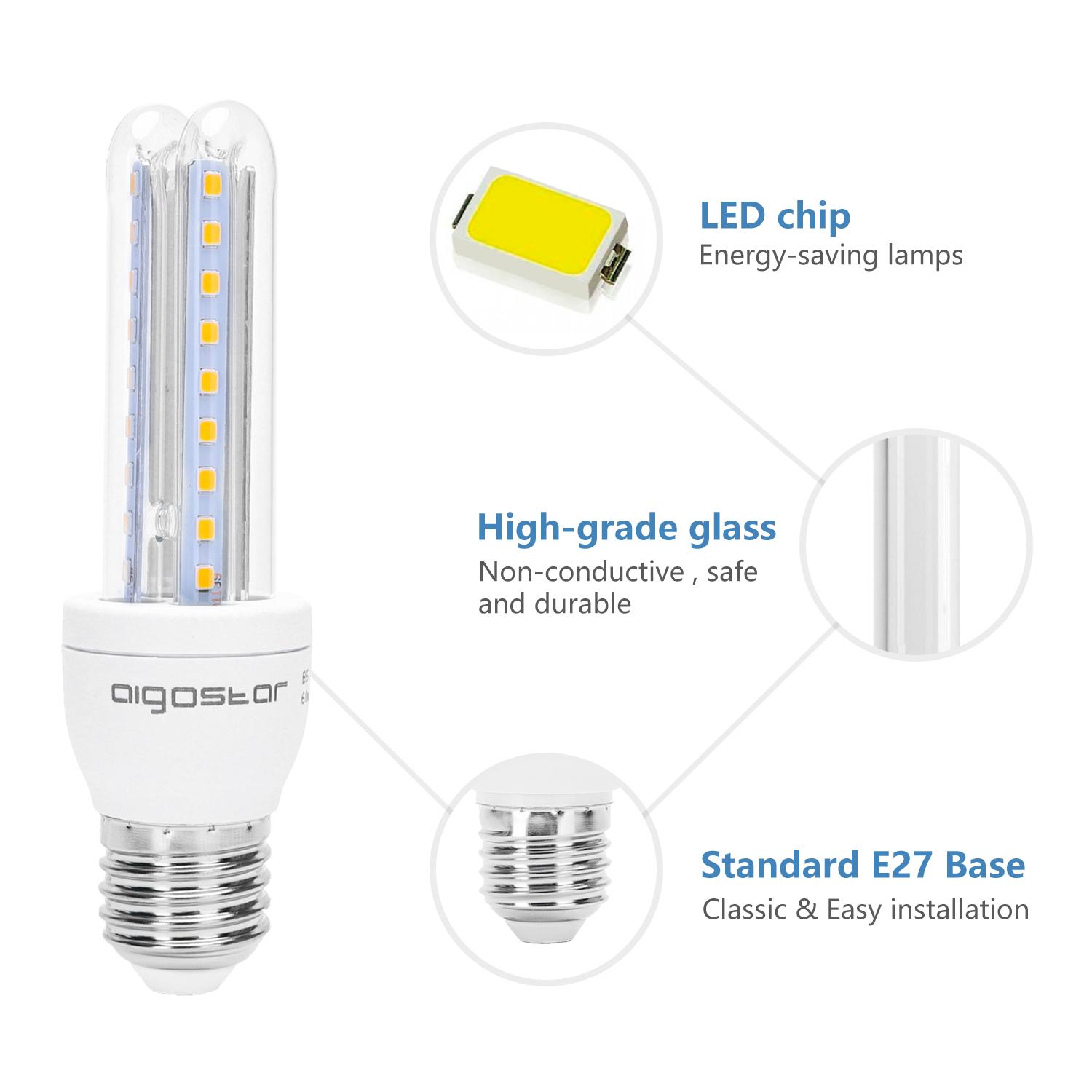 LED E27 8W U-tube