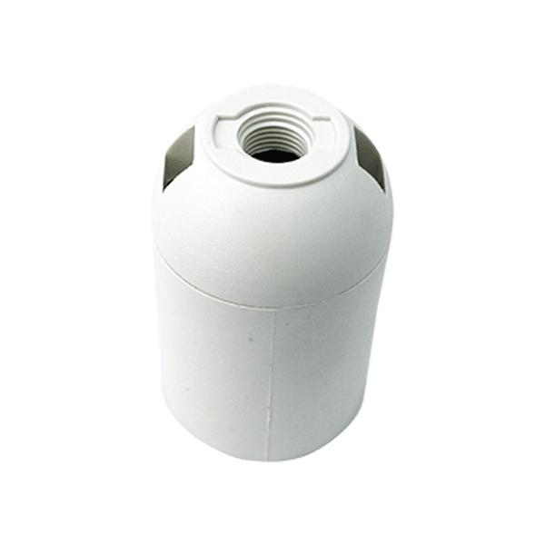 E27 Plastic Spring Terminal Lamp Holder White