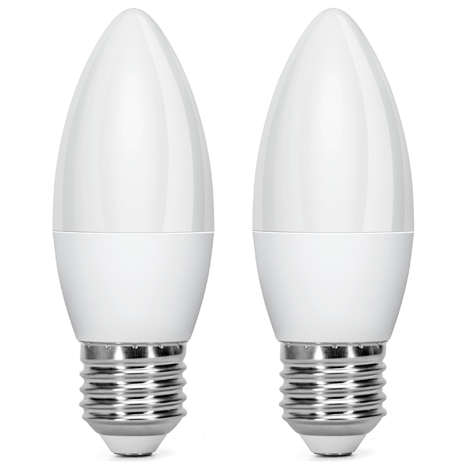 LED E27 6W C37 2pcs