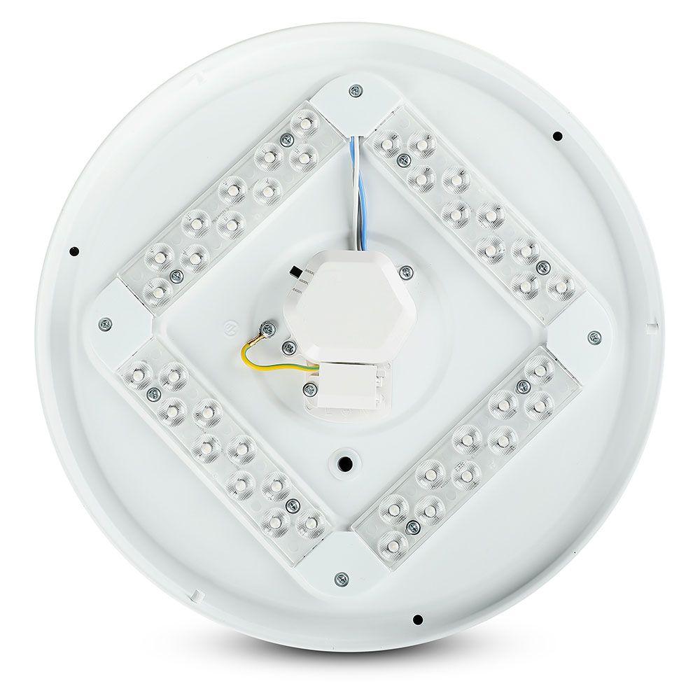 36W Plafon LED DOME, Średnica: 450,  Klosz: Efekt gwiazdek, Barwa:3w1, VTAC, SKU 7608