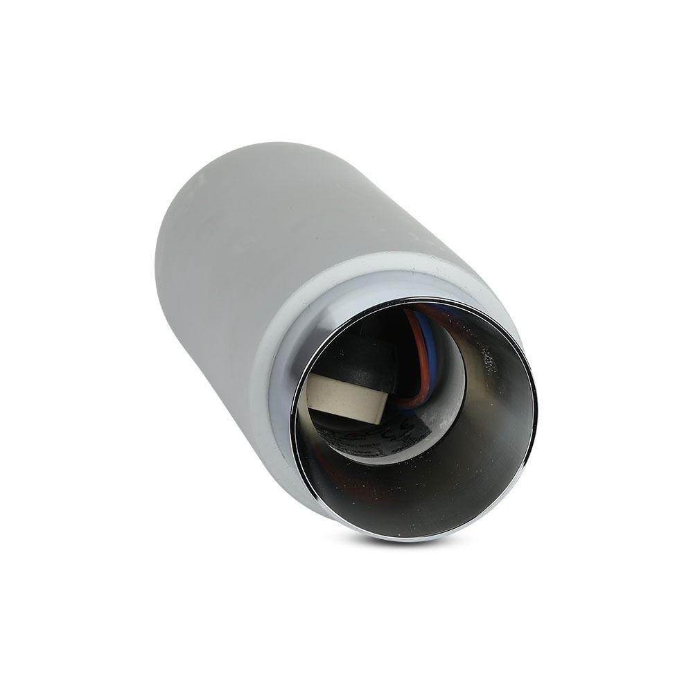 VT-865 GU10 GREY CONCRETE - GYPSUM SURFACE METAL FITTING WITH CHROME BOTTOM