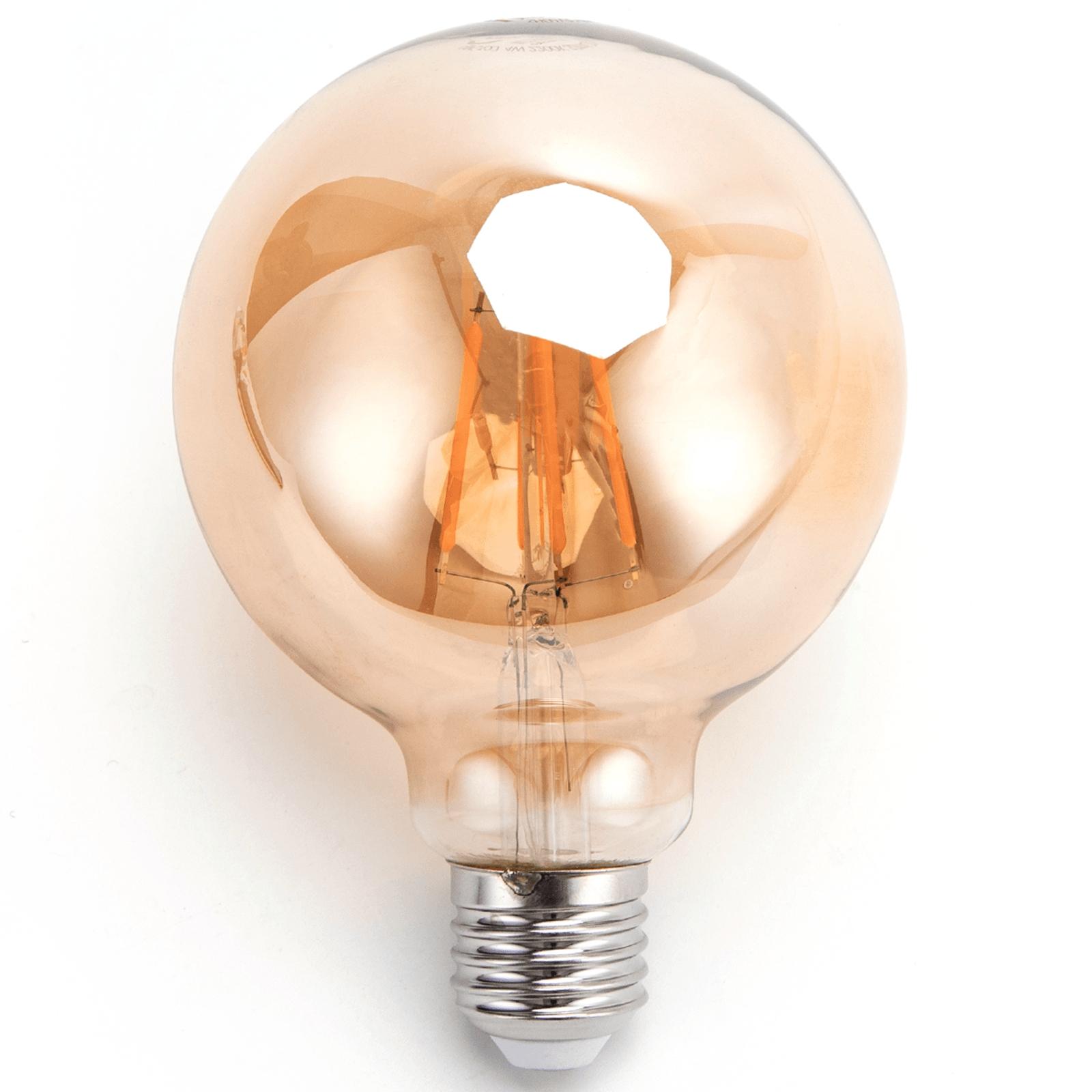 LED Filament Bulb (Amber) G125 E27 6W