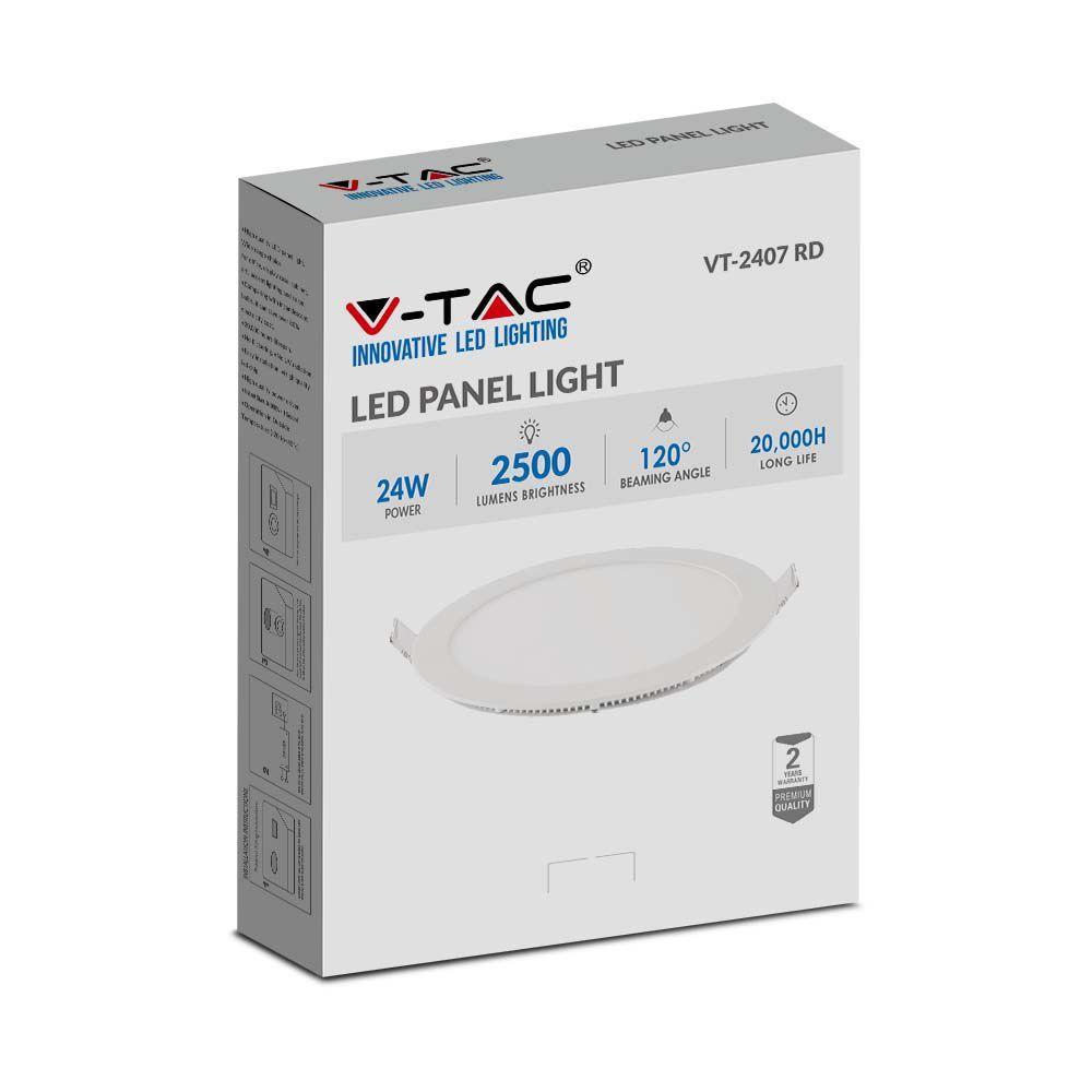 VT-2407 24W LED PREMIUM PANEL 4000K ROUND