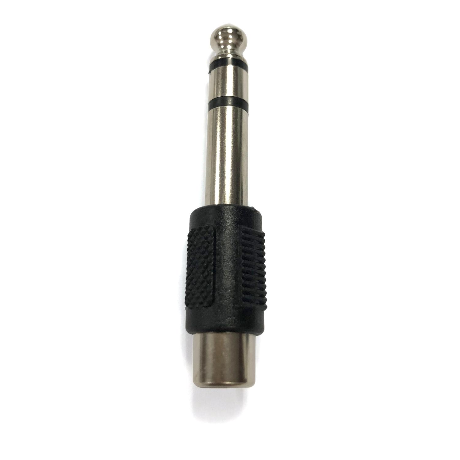 Audio/Video Connector 6.35 Male to RCA Female Black