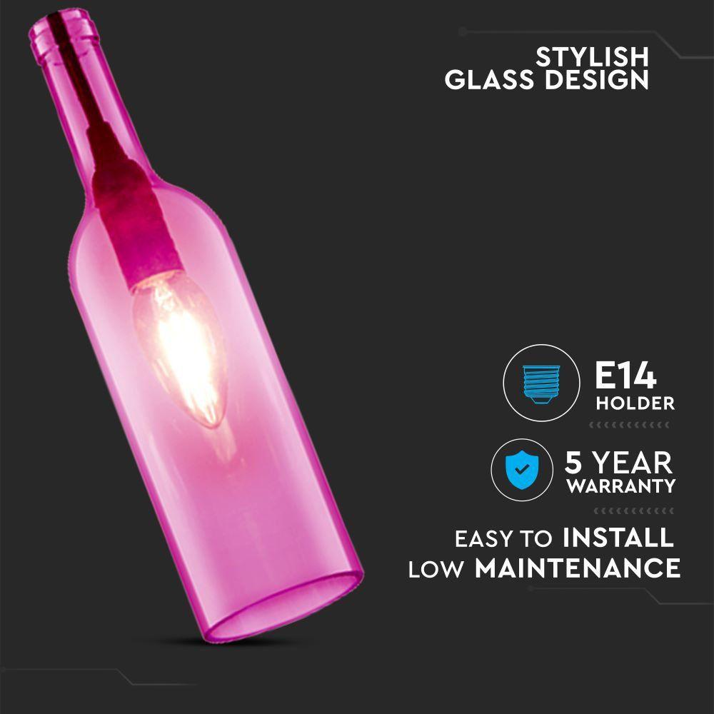 VT-7558 BOTTLE PENDANT LIGHT-E14 HOLDER-ROSE