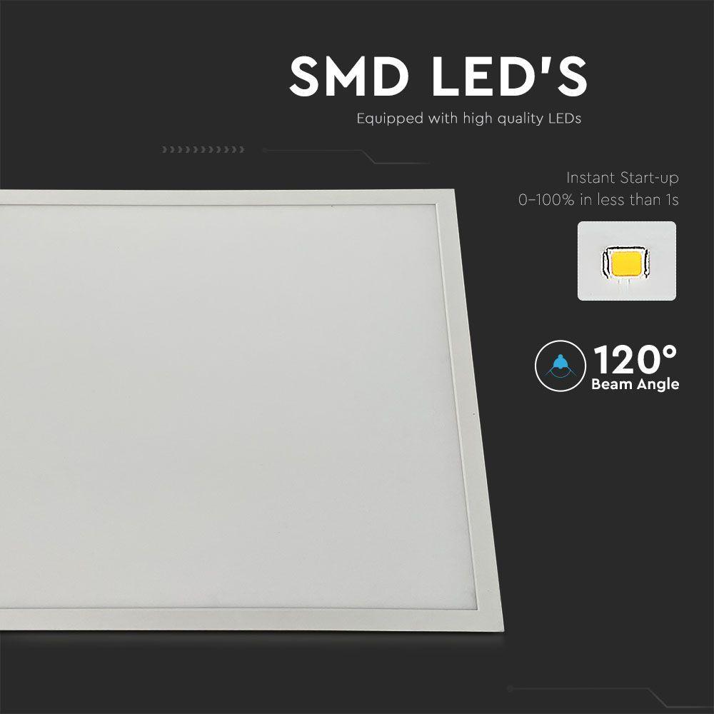 VT-6340 40W LED PANEL 600x600mm 6500K SQUARE 6PCS/PACK