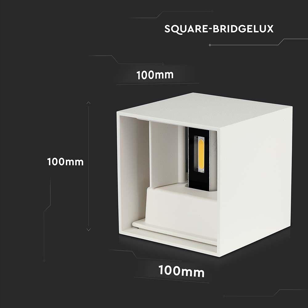 VT-759-11 12W WALL LAMP BRIDGELUX CHIP 4000K WHITE SQUARE