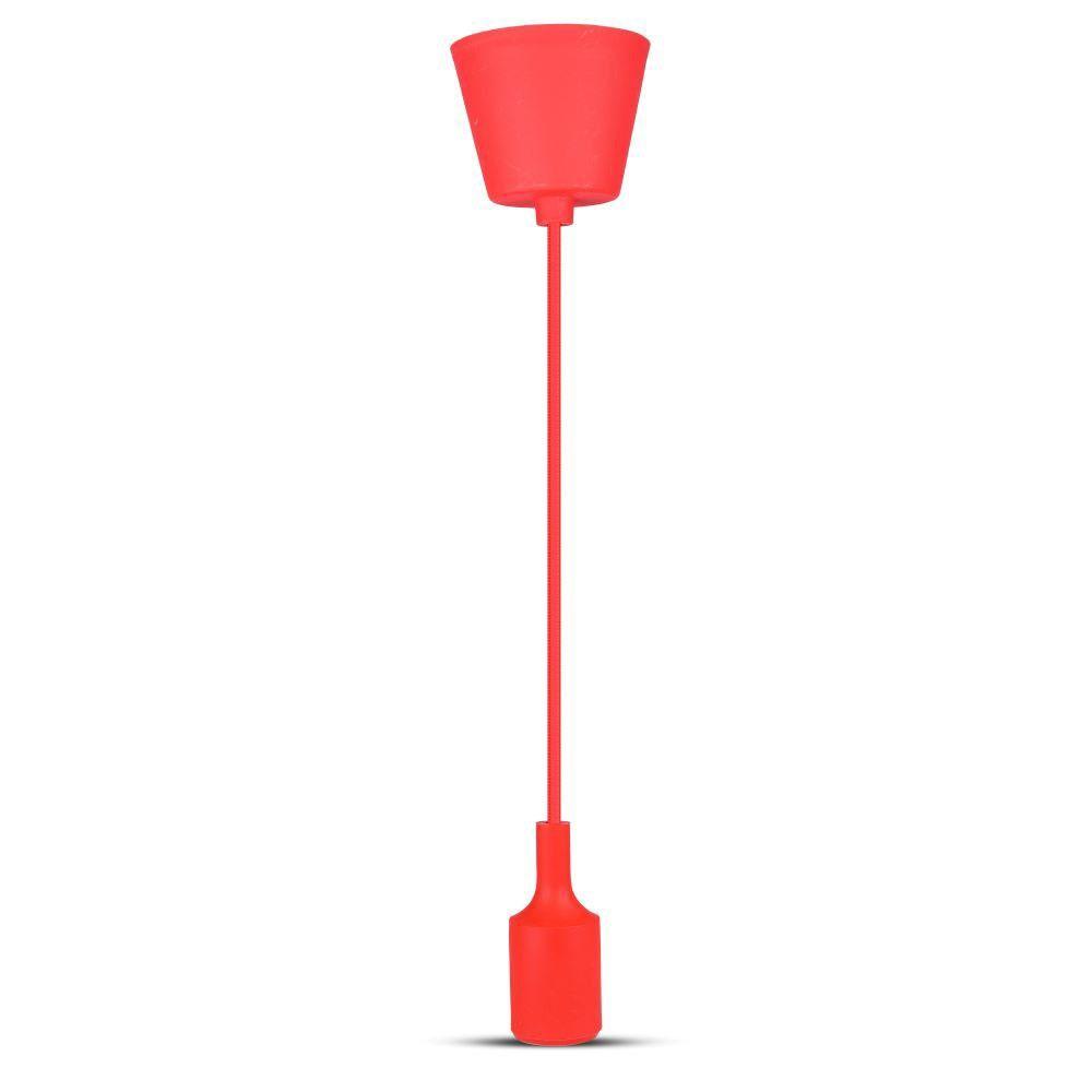 VT-7228 E27 SILICONE PENDANT HOLDER-RED