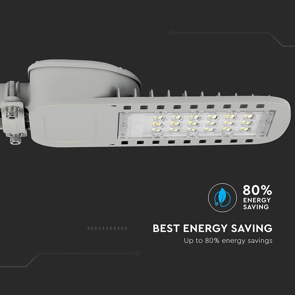 30W Lampa uliczna LED Slim, Chip SAMSUNG, Barwa:4000K, Wydajność: 120lm/w, VTAC, SKU 956