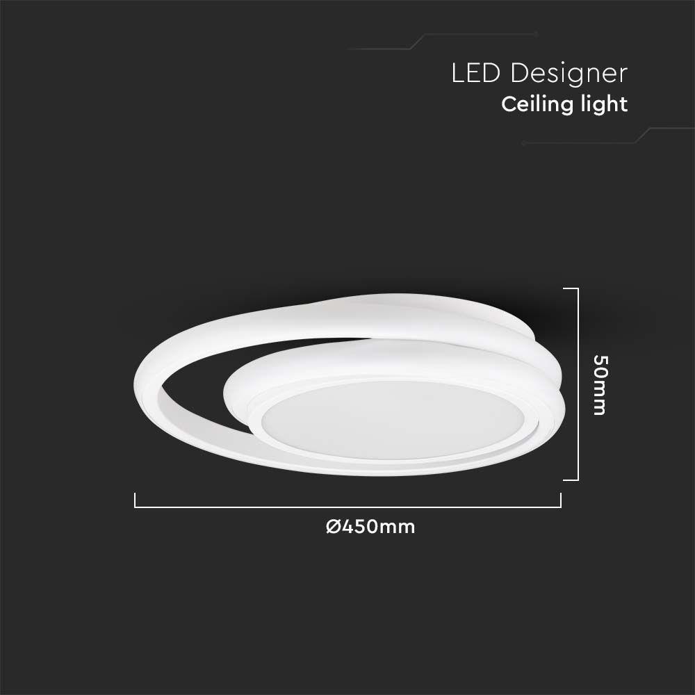 VT-7761 38W LED DESIGNER LIGHT 4000K WHITE DOUBLE RD