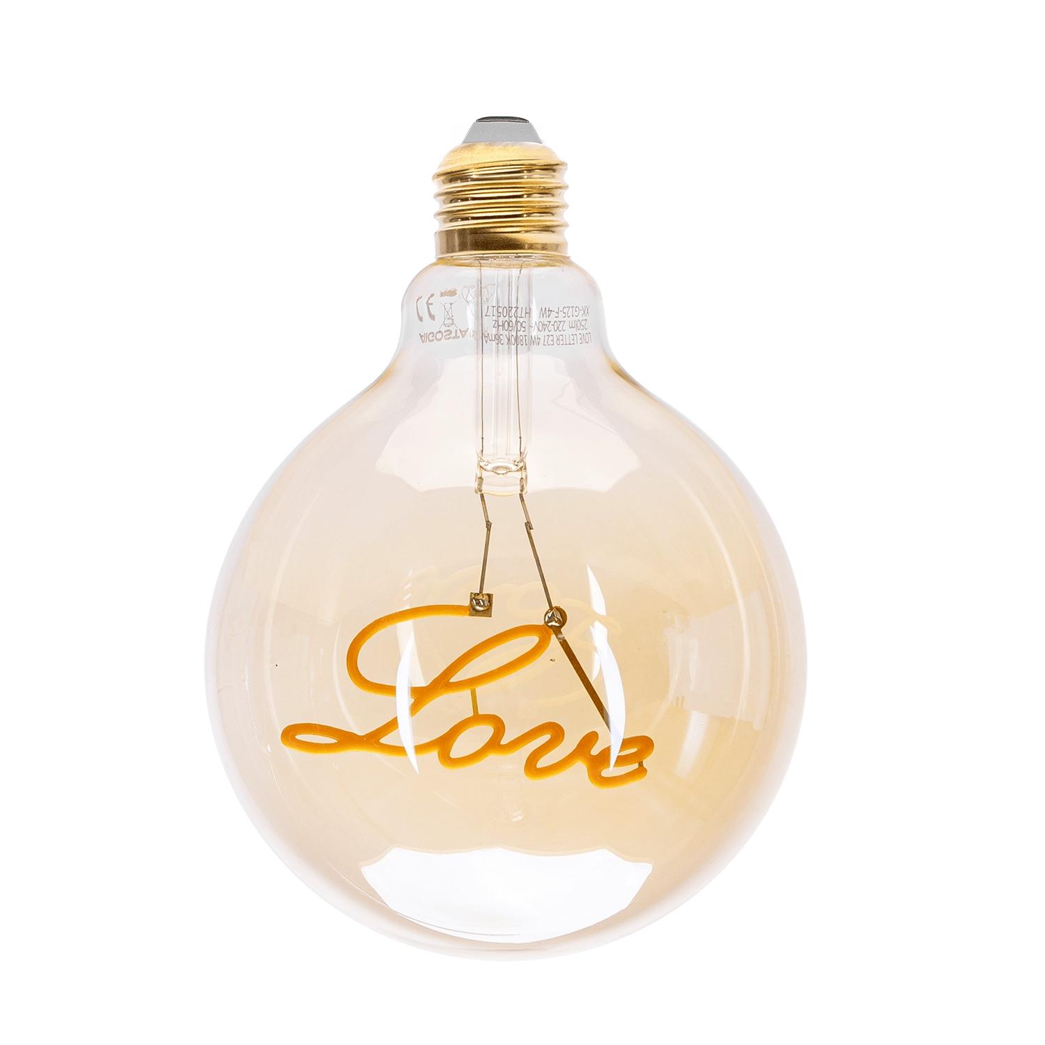 LED Filament Bulb (Love) E27 4W