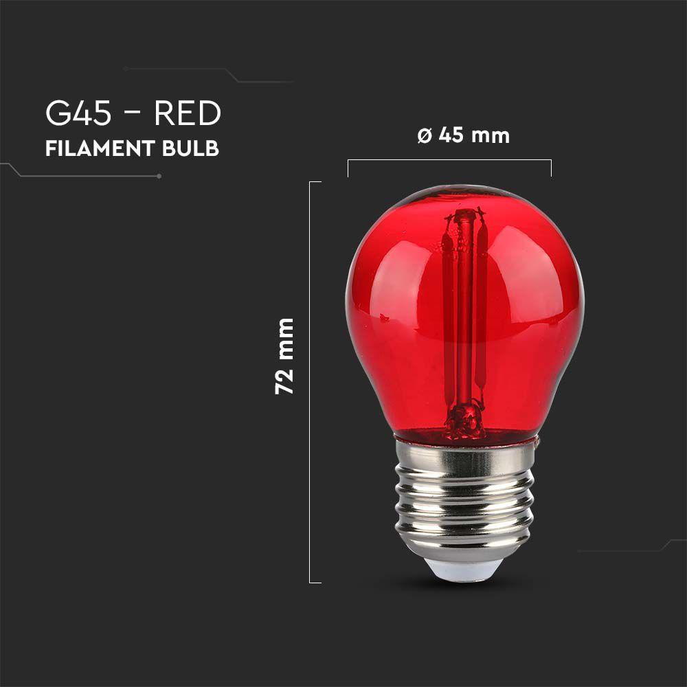 VT-2132-N 2W G45 LED RED COLOR FILAMENT BULB E27