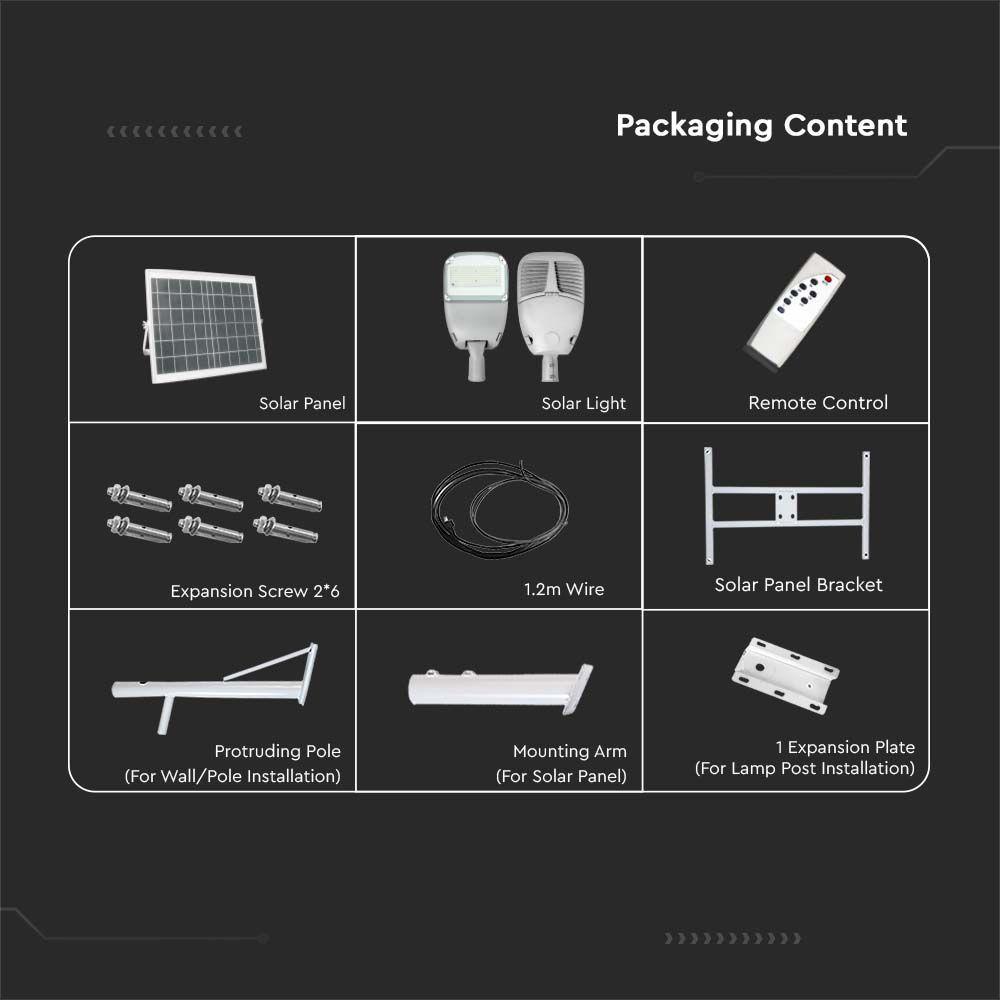 VT-ST303 300W LED SOLAR STREETLIGHT SAMSUNG CHIP 6000K WHITE BODY