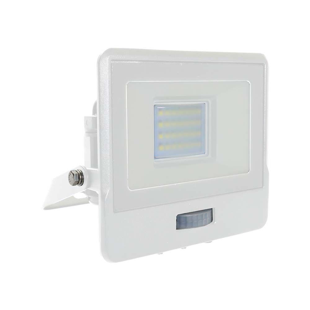 VT-128S 20W PIR SENSOR FLOODLIGHT SAMSUNG CHIP 3000K WHITE BODY