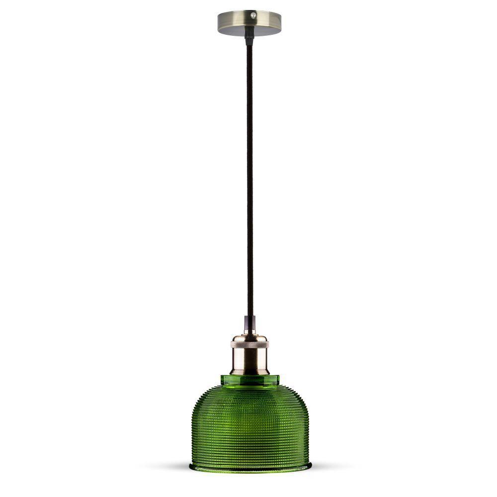 Lampa wisząca, Klosz: Zielone szkło, zwis 150 cm, VTAC, SKU 3734