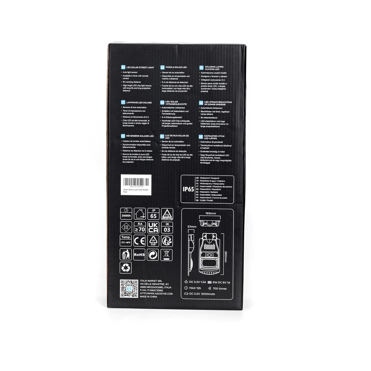 LED Solar Street Light with Remote Control