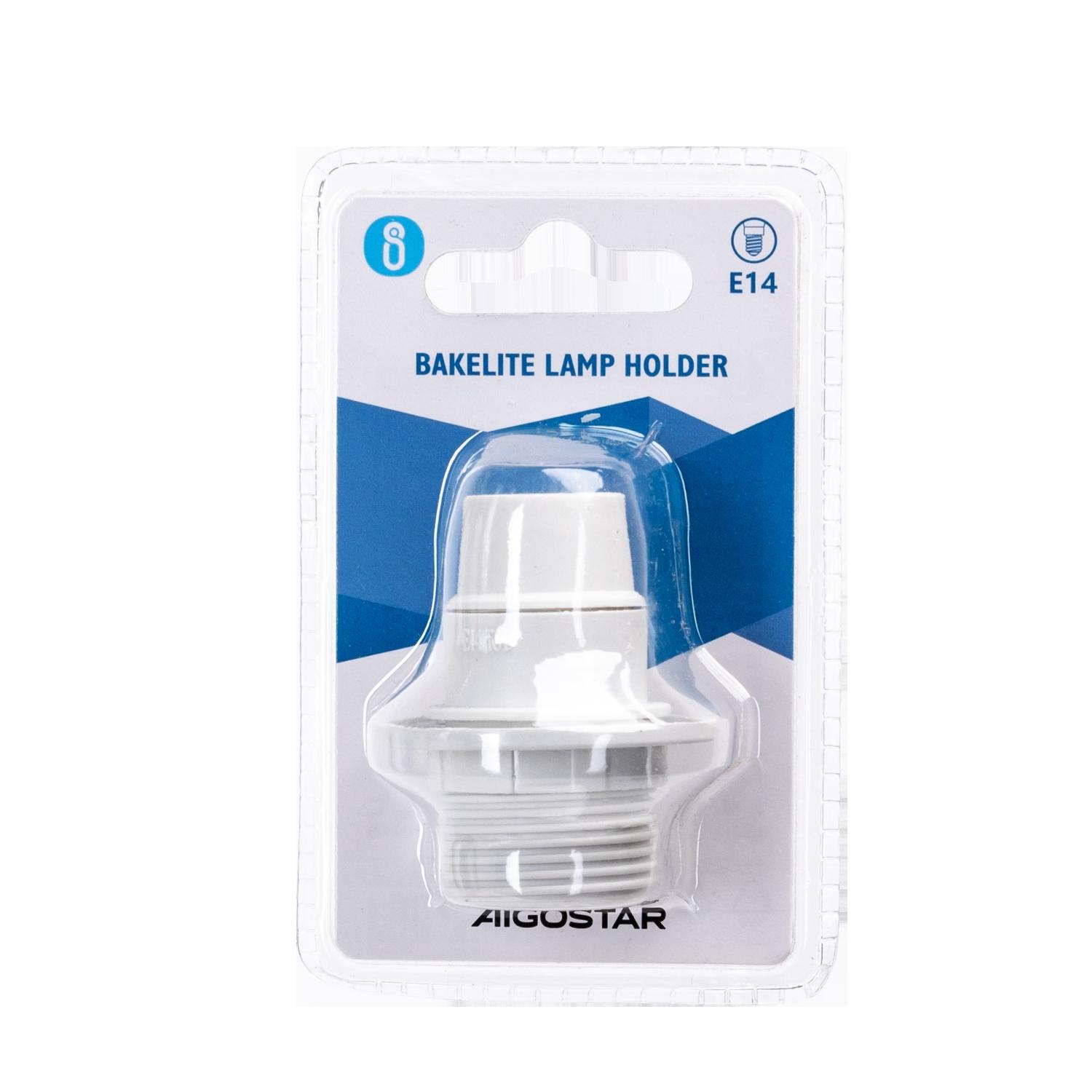 E14 Plastic Screw Terminal Lamp Holder White