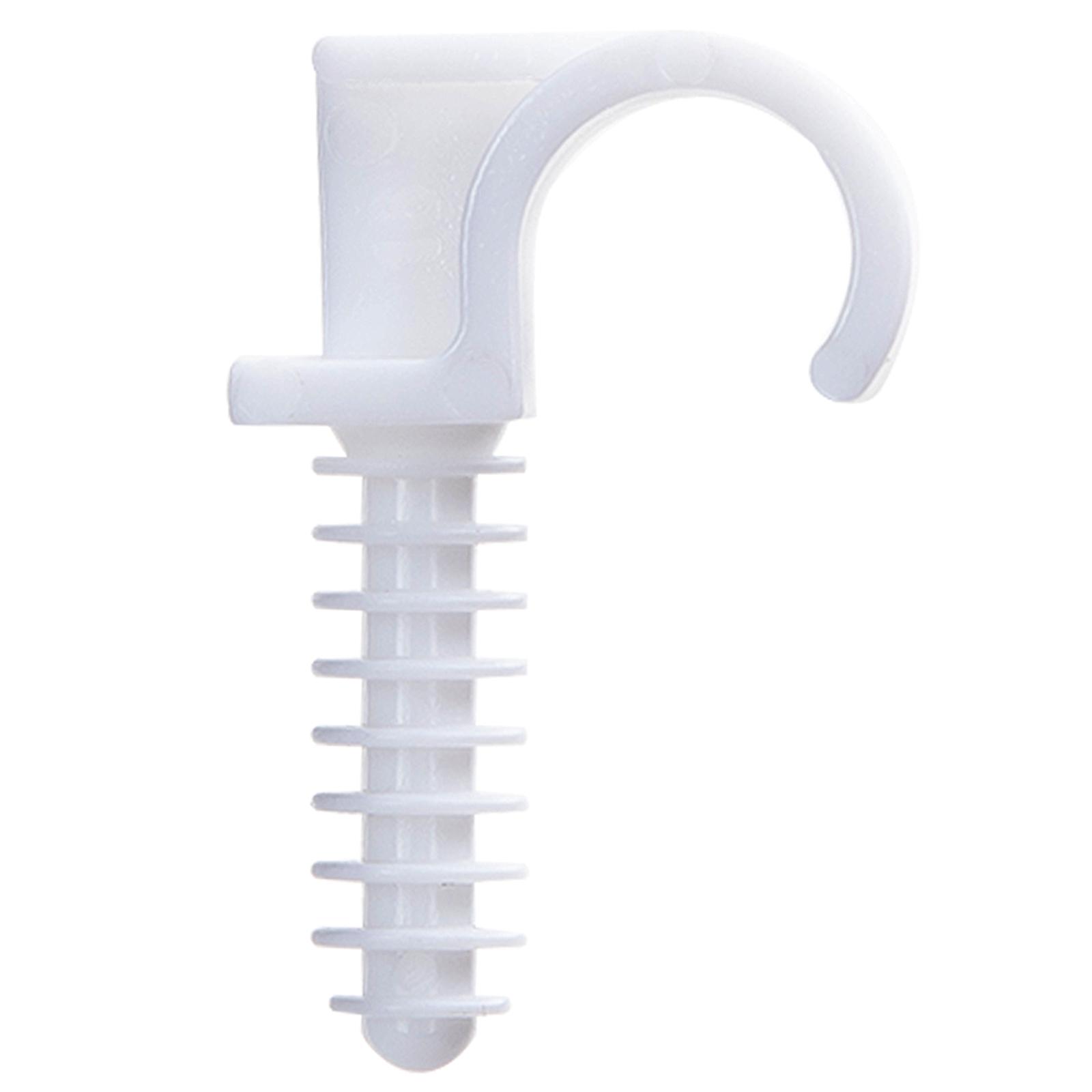 Single-hook PVC pipe clamp with expansion screw, Φ 16mm