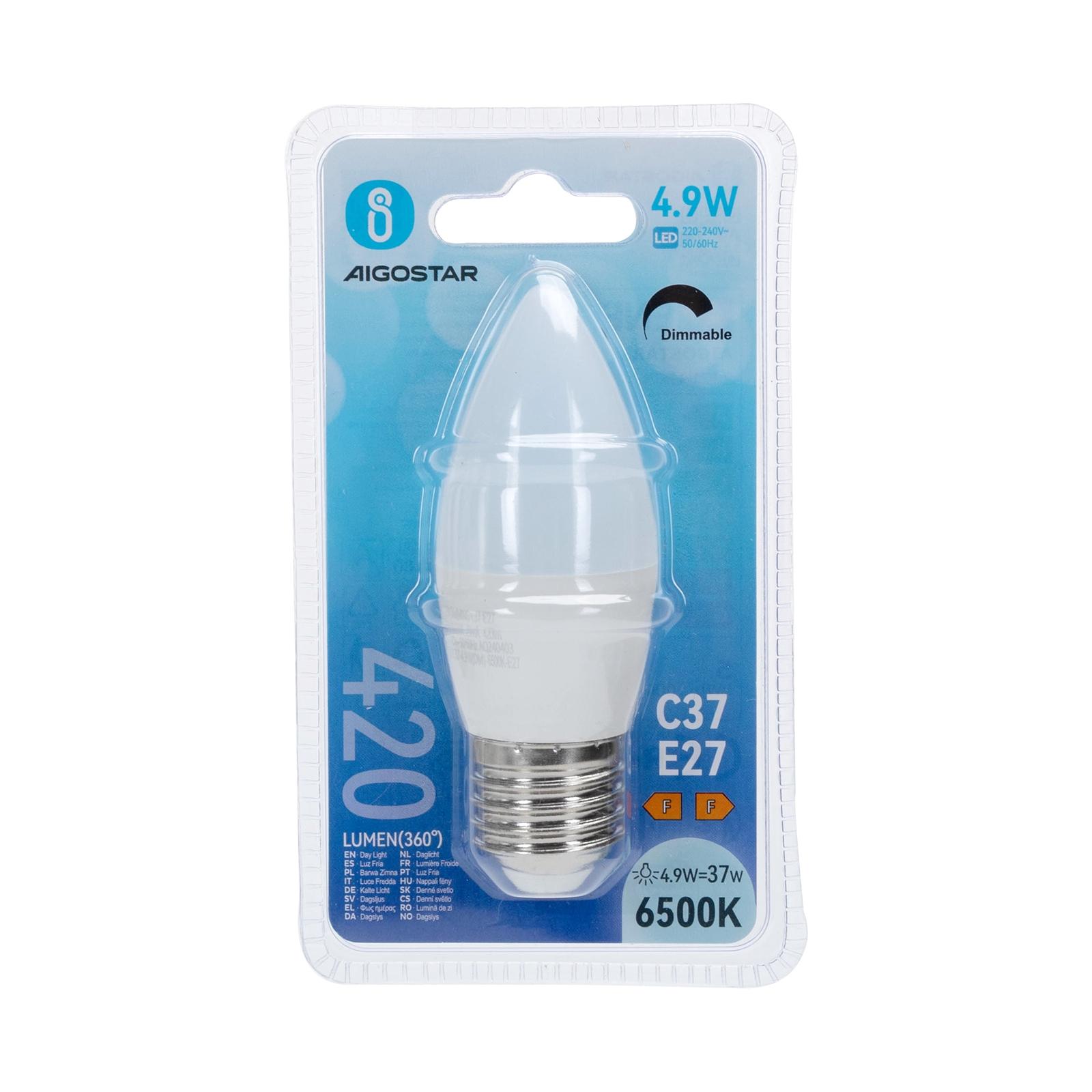 Ściemnialna żarówka LED C37 E27 4,9W 6500K