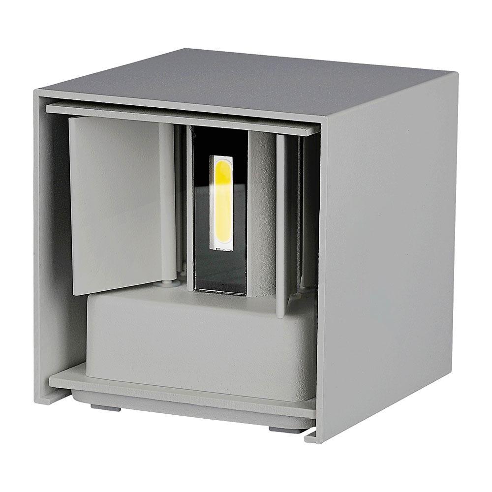 VT-759 6W LED UP-DOWN WALL LIGHT WITH BRIDGELUX CHIP 4000K GREY SQUARE