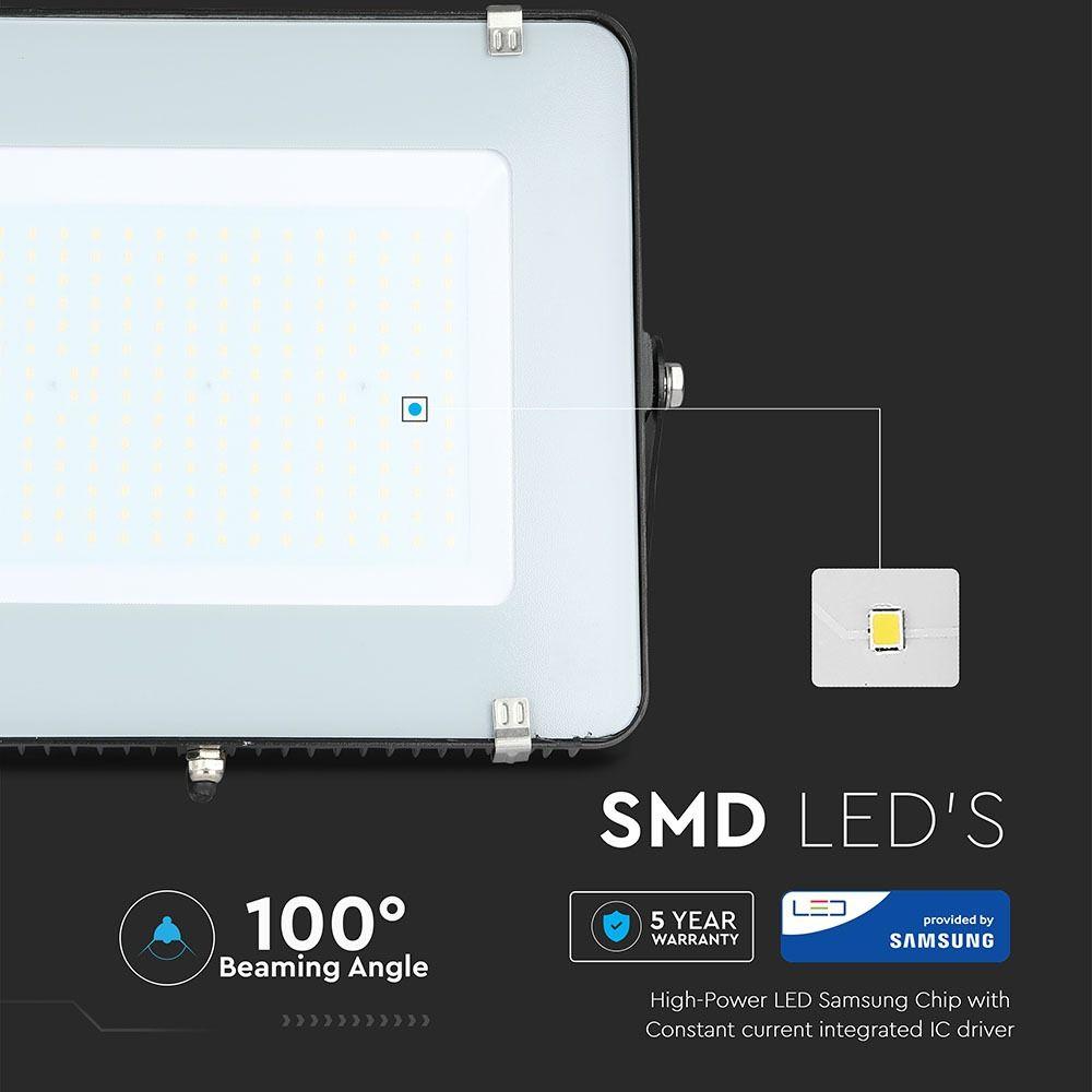 VT-200 200W SMD FLOODLIGHT SAMSUNG CHIP 6400K BLACK BODY