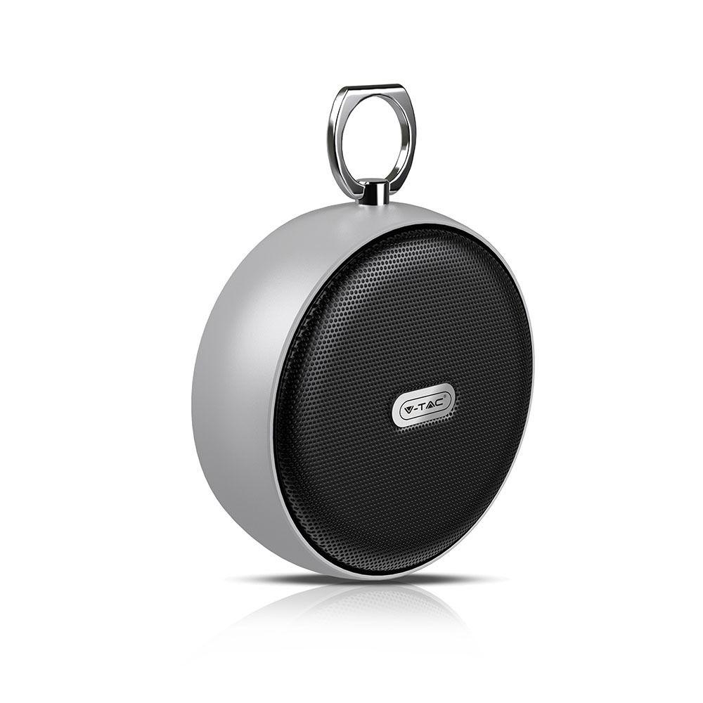 Głośnik bluetooth z funkcją TWS, Obudowa: metal/AUX/USB/Slot MICRO SD/800mAh, Szary, VTAC, SKU 7717