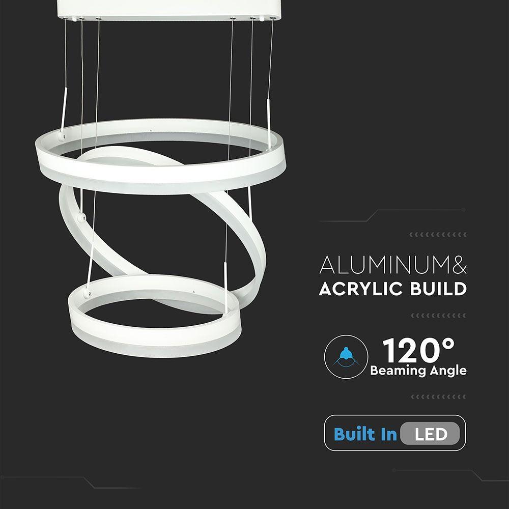 VT-82-3D 92W SOFT LIGHT CHANDELIER 3000K,WHITE,DIMMABLE