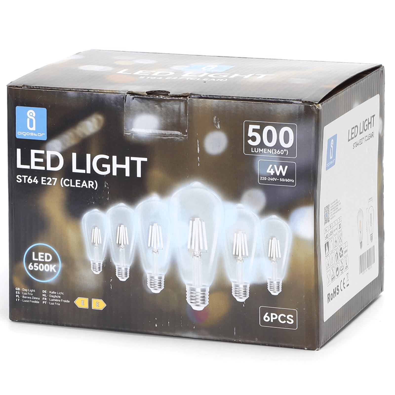 LED E27 ST64 4W Day light