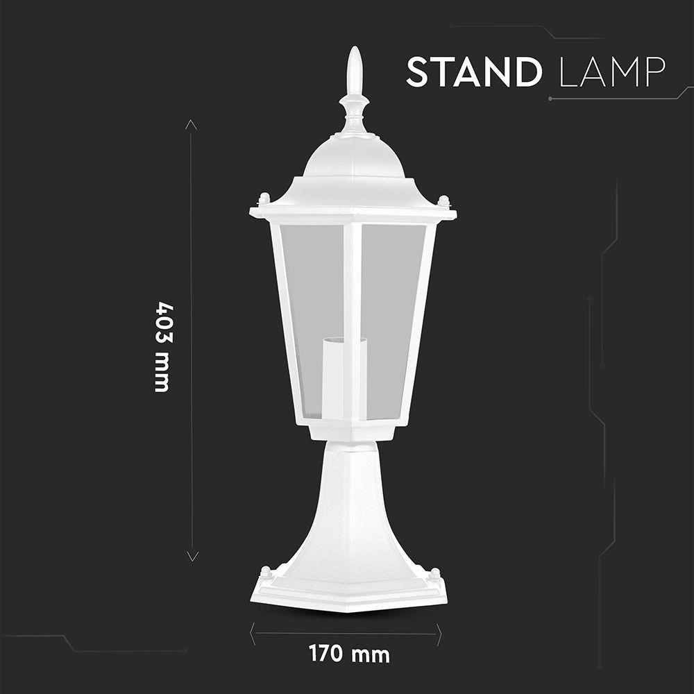 VT-753 E27 STANDLAMP- MATT WHITE