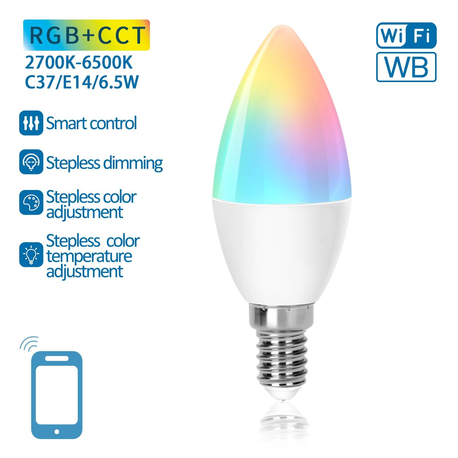 WIFI + Bluetooth E14 C37 6.5W