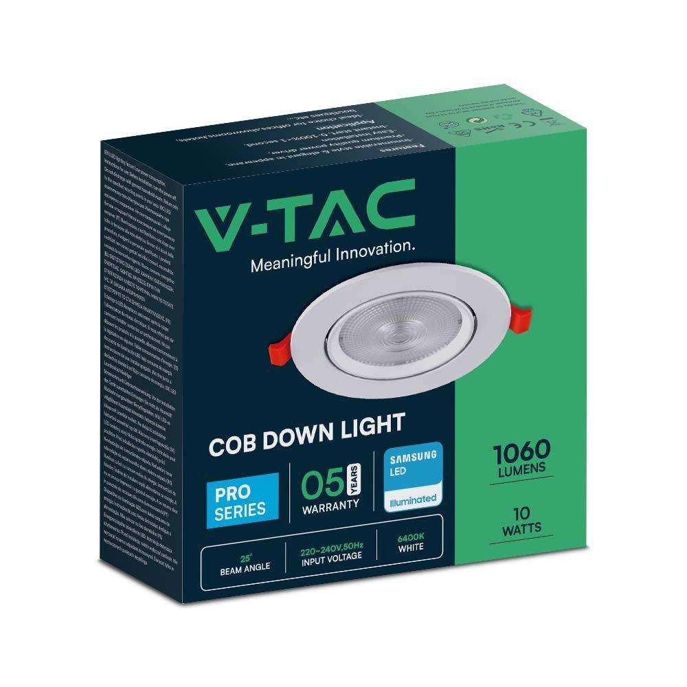 VT-2-10 10W LED DOWNLIGHT SAMSUNG CHIP 3000K 5YRS WTY