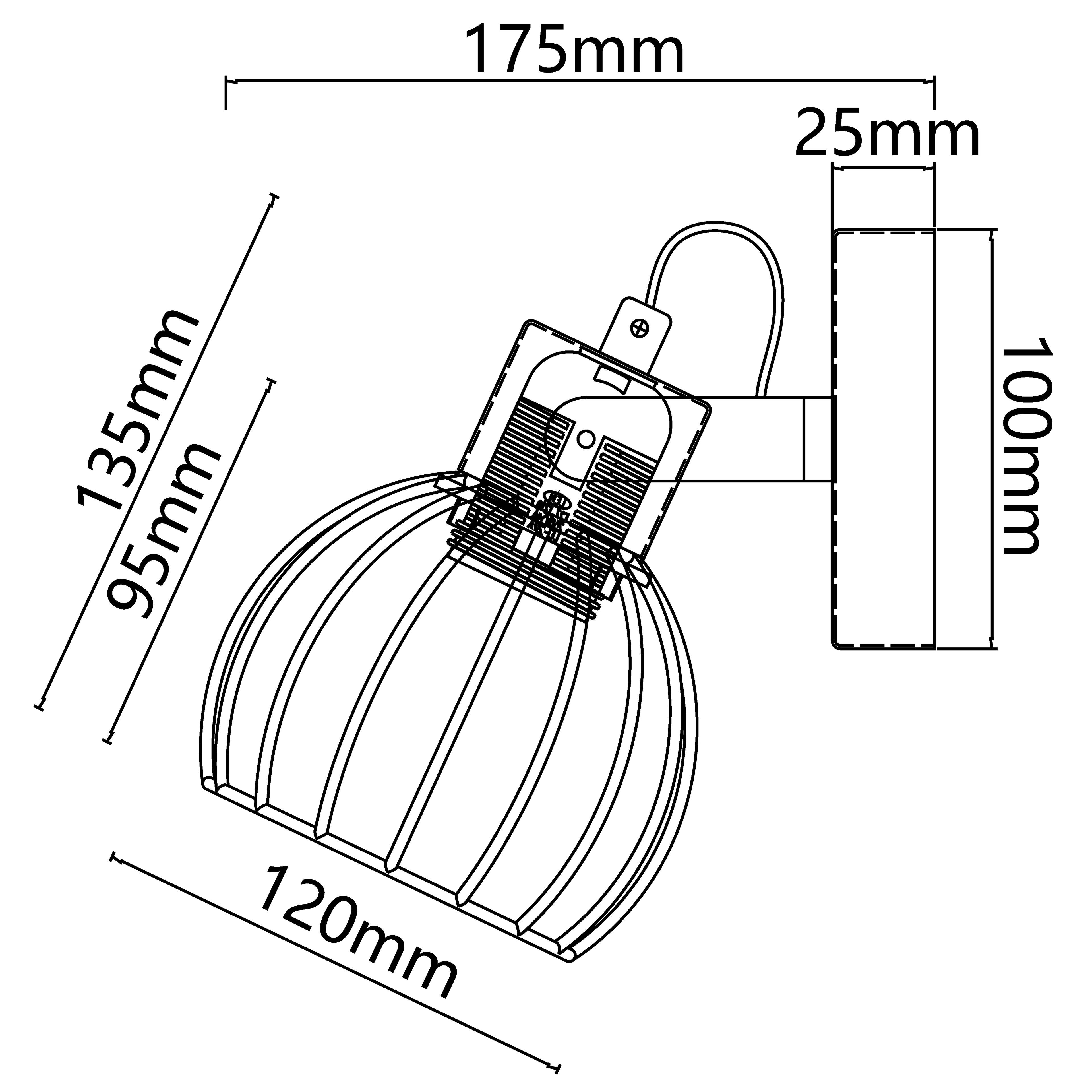 Lampka Ścienna MAX.40W E27 Bez źródła światła