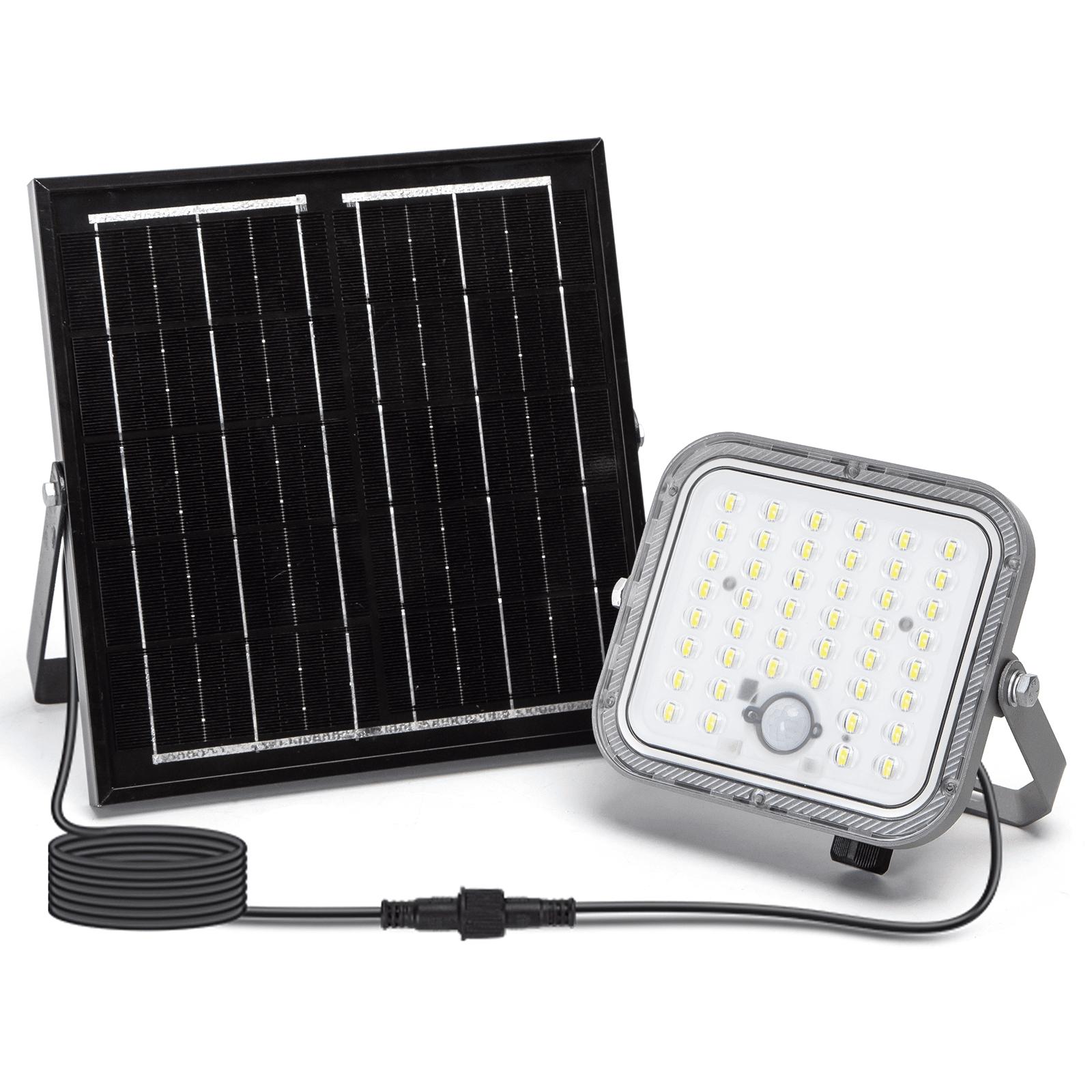 LED FLOOD LIGHT WITH SOLAR PANEL /09 Series/ 2M LINE/150W /PIR/ 6500K