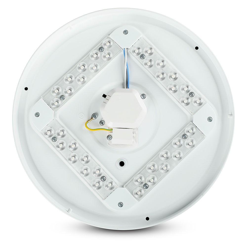 12W Plafon LED DOME, Średnica: 230,  Klosz: Efekt gwiazdek, Barwa:3w1, VTAC, SKU 7602