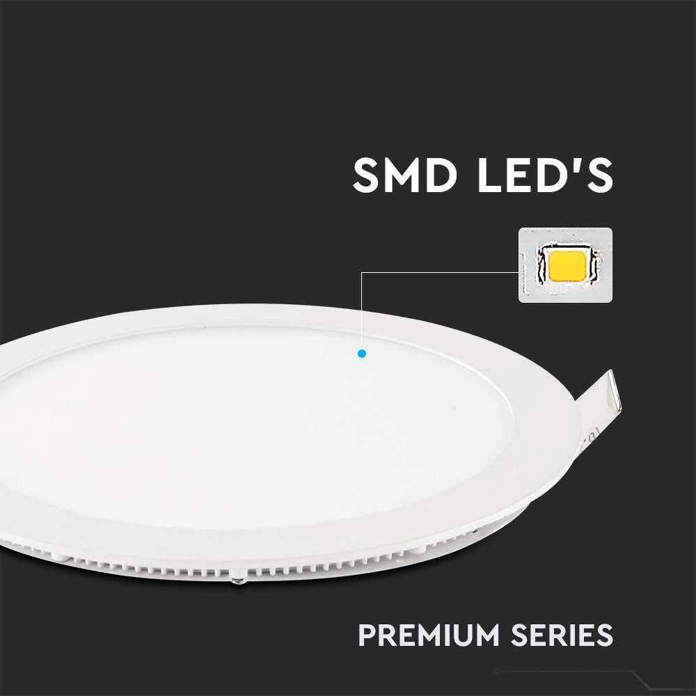 VT-2207 22W LED SLIM PANEL LIGHT 3000K ROUND