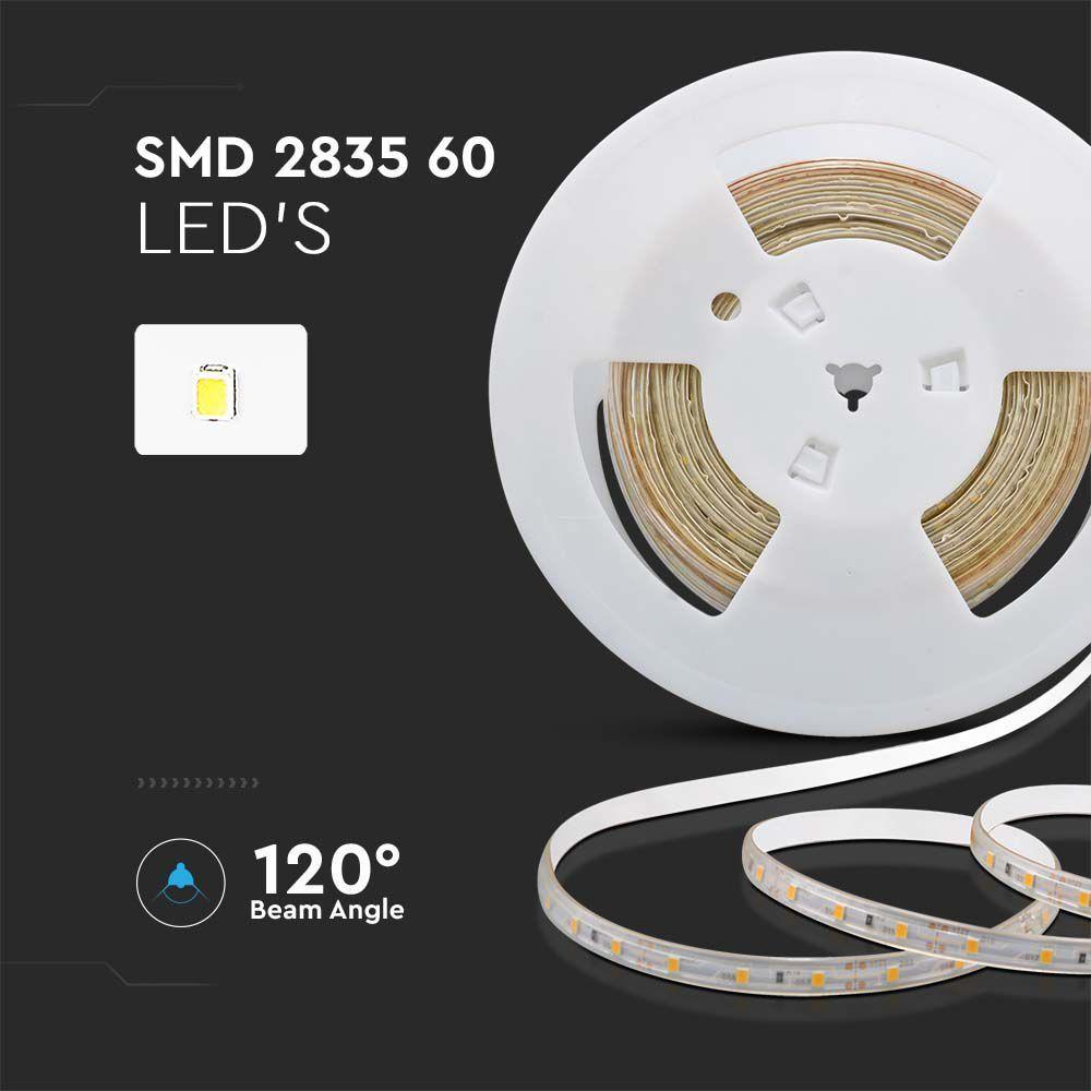 VT-2835 60 4W/M LED STRIP LIGHT 4000K 12V IP65 DOUBLE PCB 30M ROLL