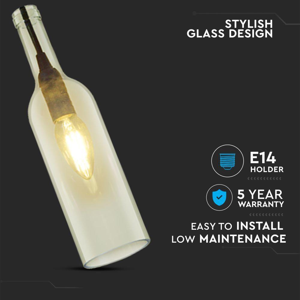 VT-7558 BOTTLE PENDANT LIGHT-E14 HOLDER-TRANSPARENT