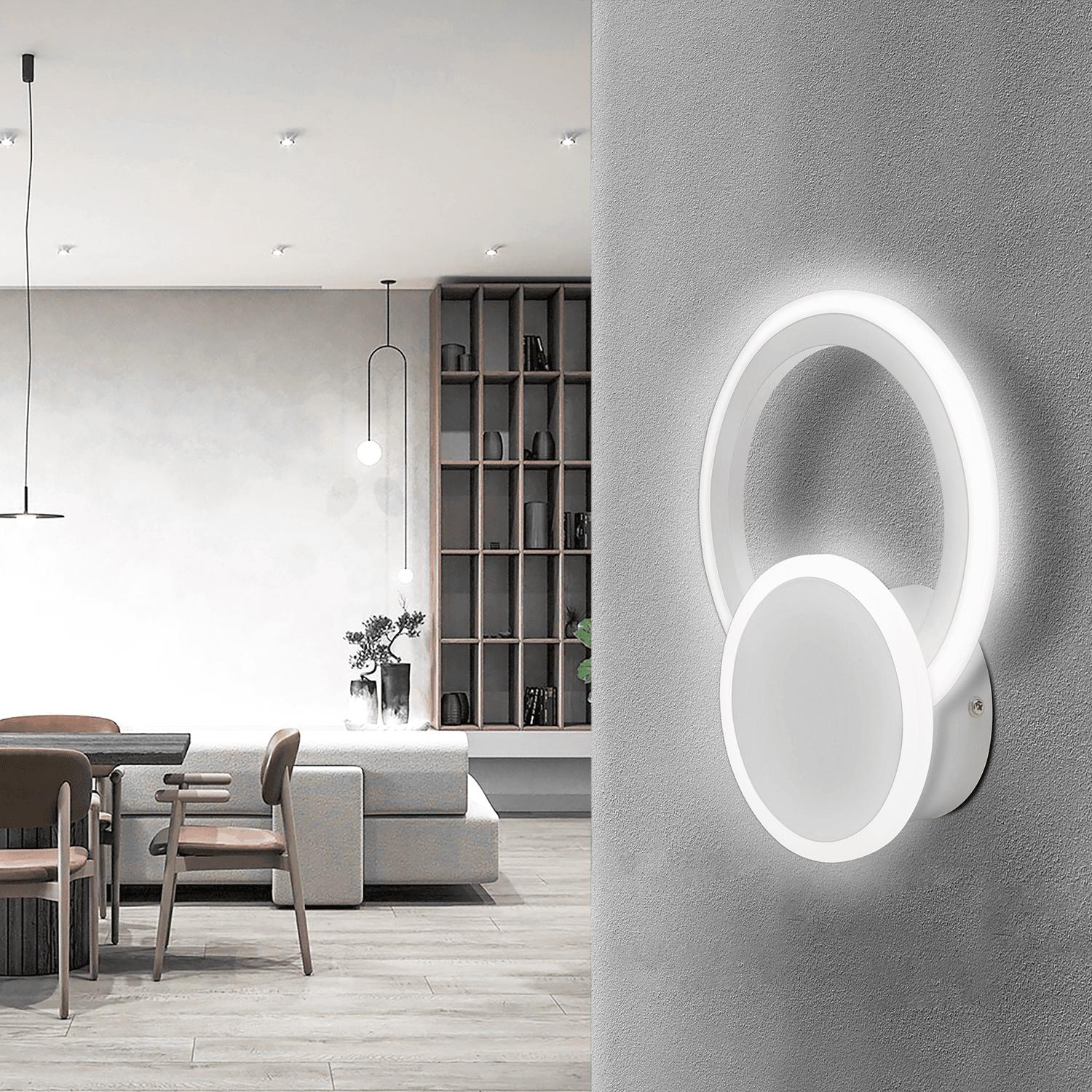 WALL LIGHT ALUMINUM WITH HOLLOW CIRCULAR 6500K