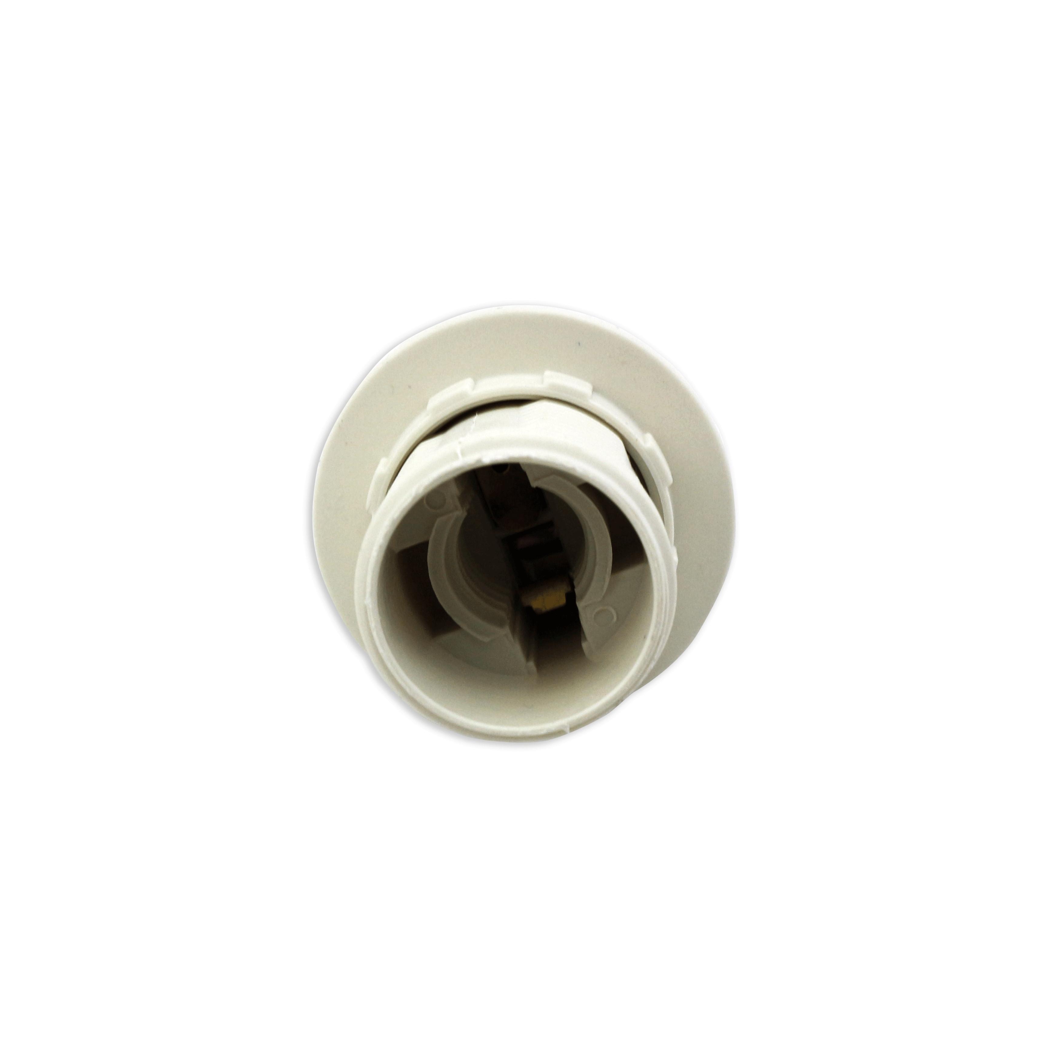 E14 Plastic Spring Terminal Lamp Holder White