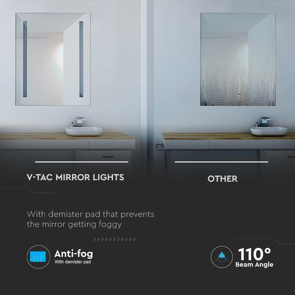 VT-8800 42W LED MIRROR LIGHT RECTANGLE CHROME 6400K 800x600MM