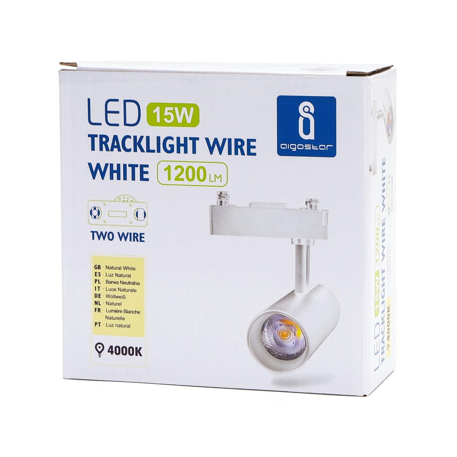 2 wires track light 15W Natural White